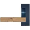 Image de Meuble TV MARIANO   Ensemble complet coloris bleu marine et chêne