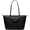 Image de Sac à Main Nylon - David Jones - Cabas Shopping Femme - Fourre-Tout Souple Grande Taille Bandoulière Epaule - Travail Voyage - Noir