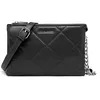 Image de David Jones - Pochette Soirée Matelassé - Petit Sac Bandoulière Cuir PU Femme - Noir