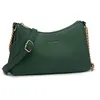 Image de Pochette Bandoulière - David Jones - Petit Sac Epaule Cuir PU Femme - 3 Compartiments Sacoche Plate - Vert