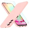 Image de Coque Samsung Galaxy A25 5G Silicone Rose + Verre Trempé - Little Boutik®