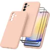 Image de Coque Samsung Galaxy A25 5G Silicone Rose + 2 Verres Trempés - Little Boutik®