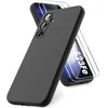 Image de Coque Samsung Galaxy S23 FE Silicone Noire + 2 Verres Trempés - Little Boutik®