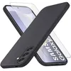 Image de Coque Samsung Galaxy S24 Plus Silicone Noire + Verre Trempé - Little Boutik®