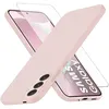 Image de Coque Pour Samsung Galaxy S24 Plus Silicone Rose + Verre Trempe Little Boutik©
