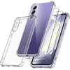 Image de Coque Samsung Galaxy S24 Silicone Transparente Angles Renforcés + 2 Verres Trempés - Little Boutik®