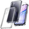 Image de Coque Pour Samsung Galaxy A15 Silicone Transparente Angles Renforces + Verre Trempe Little Boutik©