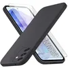 Image de Coque Samsung Galaxy A55 5G Silicone Noire + Verre Trempé - Little Boutik®