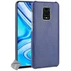 Image de Coque rigide simili cuir crocodile pour Xiaomi Redmi Note 9 Pro + film ecran - BLEU FONCE