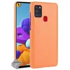 Image de Coque rigide simili cuir crocodile pour Samsung Galaxy A21s + film ecran - ORANGE