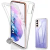 Image de Coque silicone gel fine 360 integrale (avant et arriere) pour Samsung Galaxy S21 5G + film ecran - TRANSPARENT