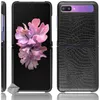 Image de Coque rigide simili cuir crocodile pour Samsung Galaxy Z Flip / Z Flip 5G - NOIR