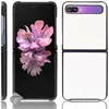 Image de Coque rigide simili cuir crocodile pour Samsung Galaxy Z Flip / Z Flip 5G - BLANC
