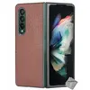Image de Coque rigide simili cuir crocodile pour Samsung Galaxy Z Fold 3 5G - MARRON