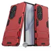 Image de Coque rigide anti choc pour Huawei P50 Pro + verre trempe - ROUGE