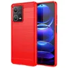 Image de Coque pour Xiaomi Redmi Note 12 Pro+ Plus 5G - housse etui silicone gel carbone + verre trempe - ROUGE