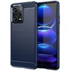 Image de Coque pour Xiaomi Poco X5 Pro 5G / Redmi Note 12 Pro 5G - housse etui silicone gel carbone + film ecran - BLEU FONCE