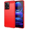 Image de Coque pour Xiaomi Poco X5 Pro 5G / Redmi Note 12 Pro 5G - housse etui silicone gel carbone + film ecran - ROUGE