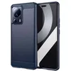 Image de Coque pour Xiaomi 13 Lite 5G - housse etui silicone gel carbone + verre trempe - BLEU FONCE