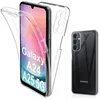 Image de Coque pour Samsung Galaxy A24 4G / A25 4G / 5G - housse etui silicone gel fine 360 integrale (avant et arriere) + film ecran - TRANS