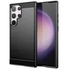 Image de Coque pour Samsung Galaxy S24 Ultra 5G - housse etui silicone gel carbone + verre trempe - NOIR