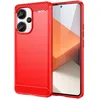 Image de Coque pour Xiaomi Redmi Note 13 Pro+ Plus 5G - housse etui silicone gel carbone + verre trempe - ROUGE
