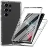 Image de Coque pour Samsung Galaxy S24 Ultra 5G - housse etui silicone gel fine 360 integrale (avant et arriere) + film ecran - TRANSPARENT