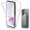 Image de Coque pour Samsung Galaxy A35 5G - housse etui silicone gel fine 360 integrale (avant et arriere) + verre trempe - TRANSPARENT