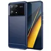 Image de Coque pour Xiaomi Redmi K70E 5G / Poco X6 Pro 5G - housse etui silicone gel carbone + film ecran - BLEU FONCE