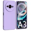 Image de Coque pour Xiaomi Redmi A3 / Poco C61 4G - housse etui silicone gel fine + verre trempe - MAUVE