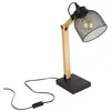 Image de Lampe à poser abat-jour grillagé et bras articulé - L 26 x l 14 x H 38 cm - Noir