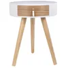 Image de Table De Chevet - Home Deco Factory - Nora - Rond - Blanc - H465 X L35 X P35 Cm