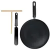 Image de Coffret crêpière - CMP - Ø28cm - Induction - Avec râteau bois + spatule nylon - Noir