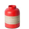 Image de Vase - NO NAME - Bambou - Rouge - Blanc - 22cm de haut - Contemporain - Design