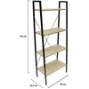 Image de Etagere - Home Deco Factory - Loka - Bois Et Metal - Beige Et Noir - 148 X 60 X 325 Cm