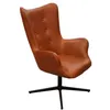Image de Fauteuil pivotant Simili Marron - L 74 x P 715 x H 107 cm - HELSINKI