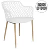Image de The Home Deco Factory - Fauteuil pour table de jardin design Malaga - Blanc