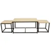 Image de Table Basse - Home Deco Factory - Seattle - Noir Et Beige - H45 X L90 X P50 Cm
