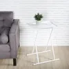 Image de Table dappoint pliable design Zoé - L. 53 x H. 66 cm - Blanc