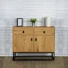 Image de Buffet - Home Deco Factory - Abbott - Bois Et Métal - Marron Et Noir