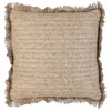 Image de Coussin - Home Deco Factory - Effet Raphia - Déhoussable - Beige Et Or - 40 X 40 Cm