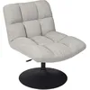 Image de Fauteuil pivotant en tissu Anton Gris clair