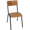 Image de Chaise écolier en bois - PARIS PRIX - Lot de 4 - Pour enfant - Style classique - Noir
