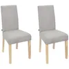 Image de Lot de 2 Chaises - HOME DECO FACTORY - Lena - Élégantes - Gris clair