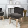 Image de Fauteuil - Home Deco Factory - Eleonor - Velours - Gris