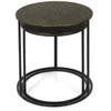 Image de Lot De 2 Tables Gigognes - Home Deco Factory - Mirage - Métal Martelé - Noir Et Or
