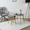 Image de Table Gigogne - HOME DECO FACTORY - Bicolore - Relief - Noir et Marron