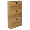 Image de Meuble à chaussures - HOME DECO FACTORY - Abbott - 3 Portes - Industriel - Marron
