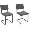 Image de Lot De 2 Chaises - Home Deco Factory - Alban - Design - épuré - Gris