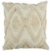 Image de Coussin - Home Deco Factory - Ethnique - Relief Losange - Beige - 40 X 40 Cm